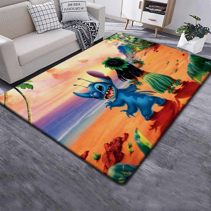 Disney Stitch 3D Cartoon Carpet