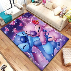 3D Star Stitch Anime Floor Rug