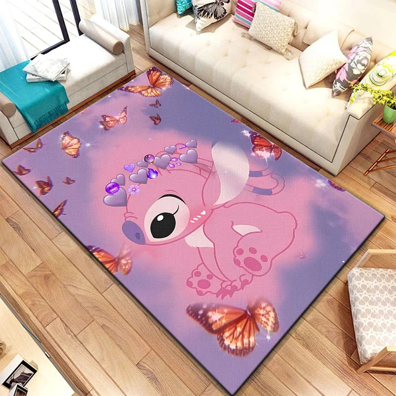 3D Star Stitch Anime Floor Rug