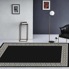 Luxury Black Gold Chinese Rug