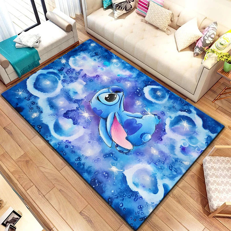 3D Star Stitch Anime Floor Rug