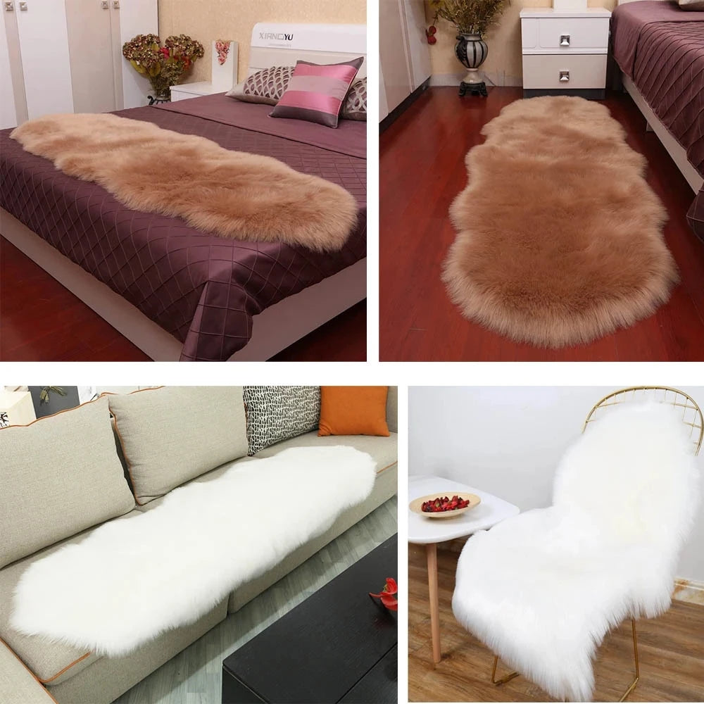 Plush Soft Sheepskin Bedroom Rug