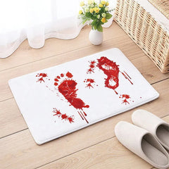 Blood Print Flannel Doormat