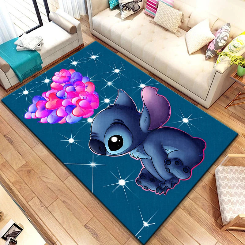 3D Star Stitch Anime Floor Rug