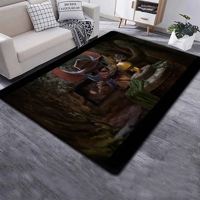 Disney Stitch 3D Cartoon Carpet