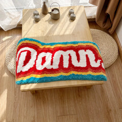 Rainbow Letter Handmade Tufted Rug