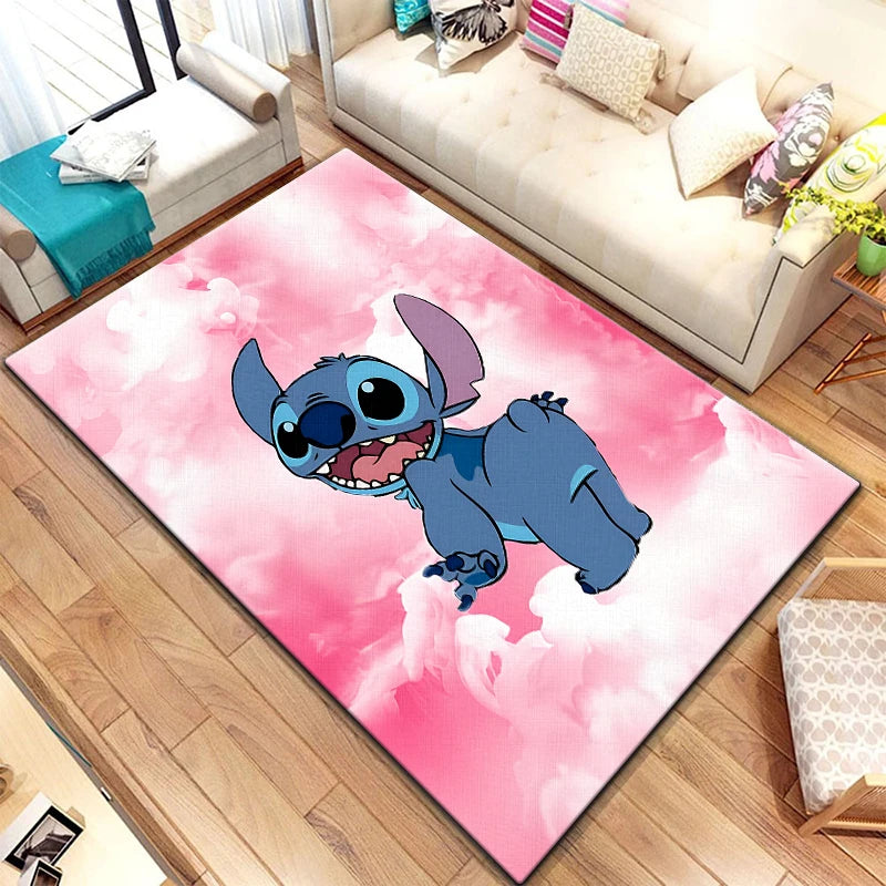 3D Star Stitch Anime Floor Rug