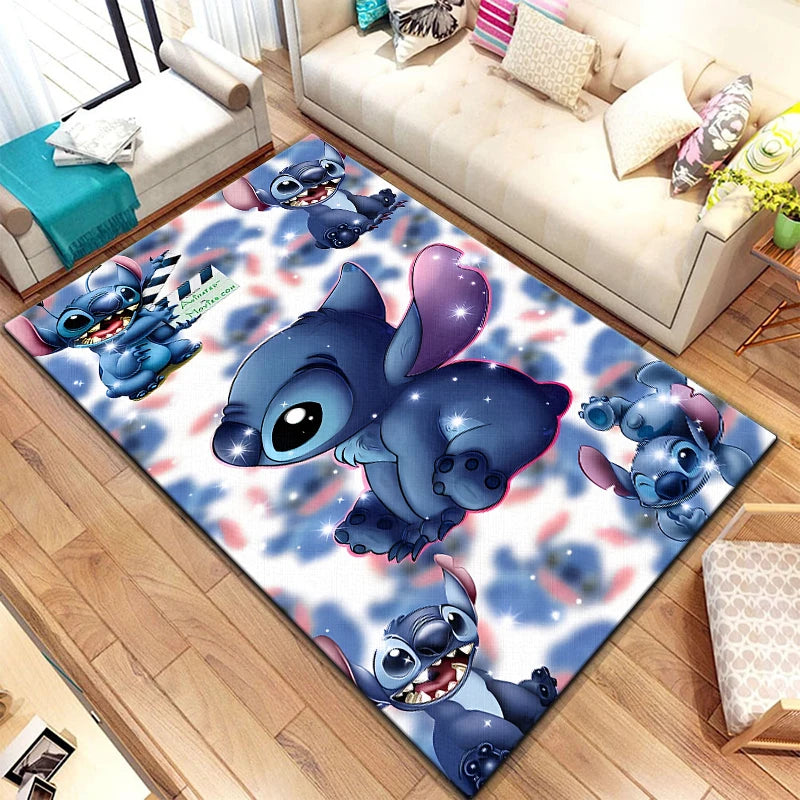 3D Star Stitch Anime Floor Rug