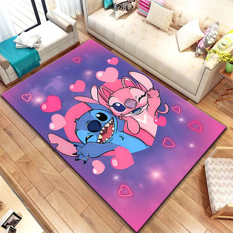 3D Star Stitch Anime Floor Rug