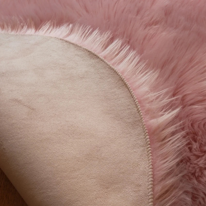 Soft Irregular Faux Fur Rug