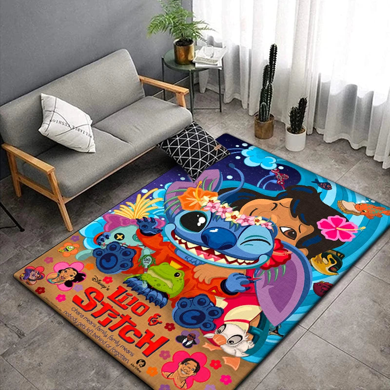 Disney Stitch Cartoon Area Rug