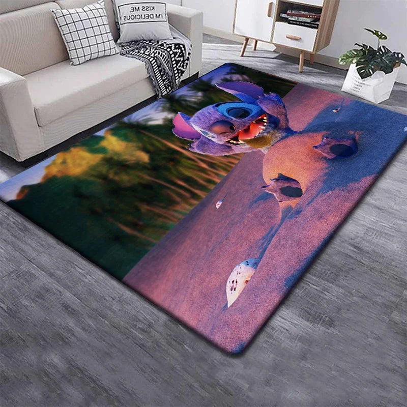 Disney Stitch 3D Cartoon Carpet