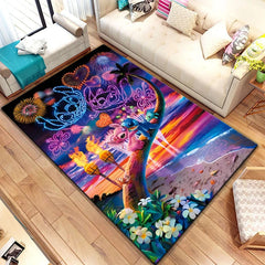 3D Star Stitch Anime Floor Rug