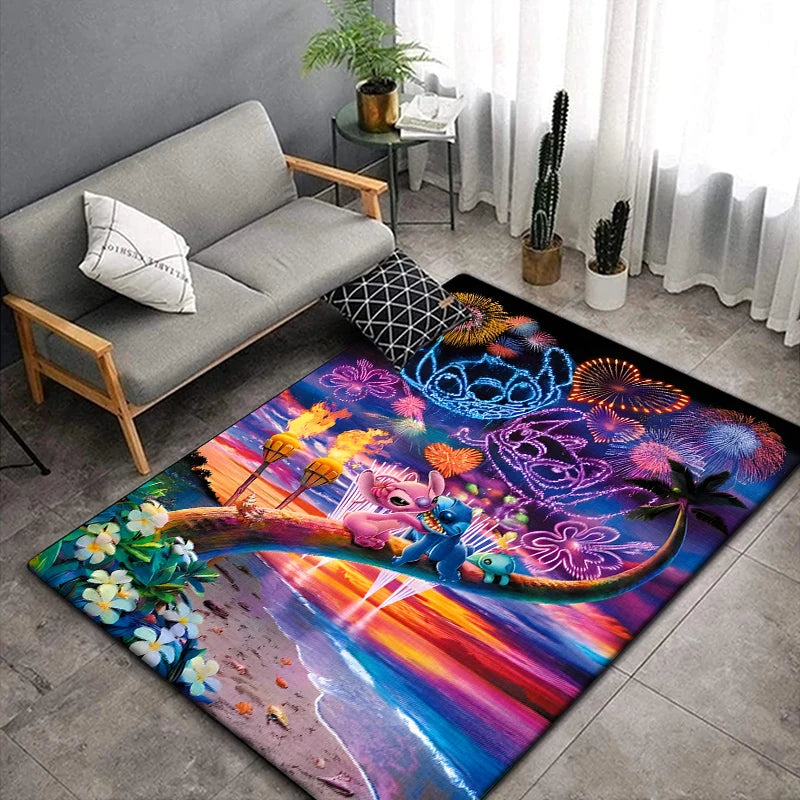 Disney Stitch Cartoon Area Rug